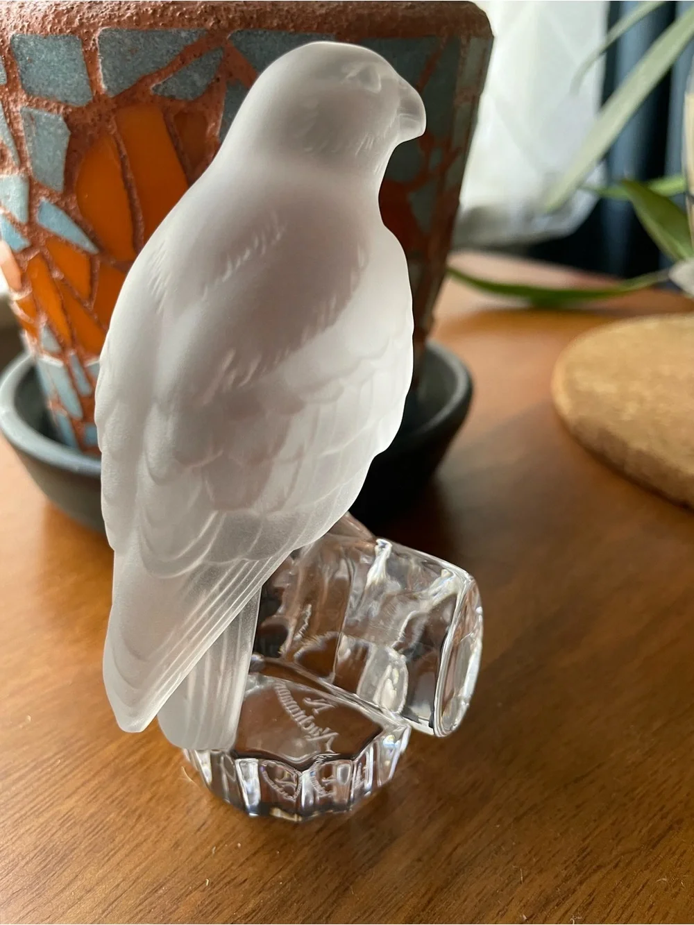 Nachtmann Frosted White Glass Bird Figurine - Decorative Bird 🦅